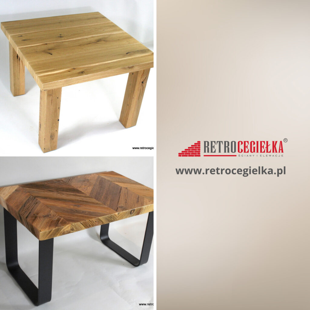 Stoliki kawowe z drewna sosnowego i dębowego